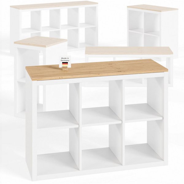 Clutter Cover Abdeckplatte für Kallax Regal, (zum Auflegen, Deckplatte), Holzplatte Artisan Eiche