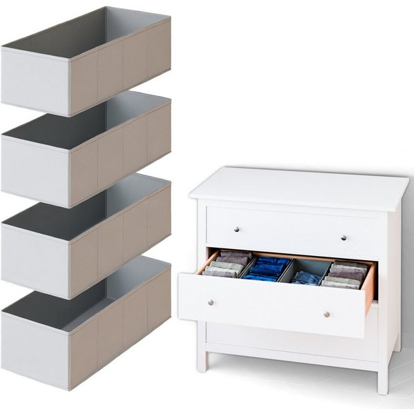 Clutter Cover Organizer für Hemnes Kommode (4er-Set), Boxen für Schublade