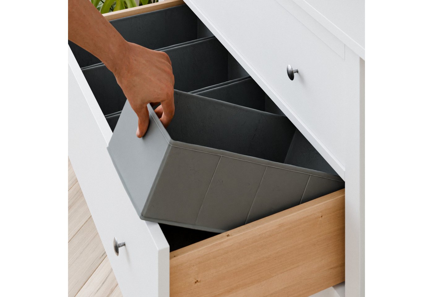 Clutter Cover Organizer für Hemnes Kommode (4er-Set), Boxen für Schublade – Bild 5 von 5