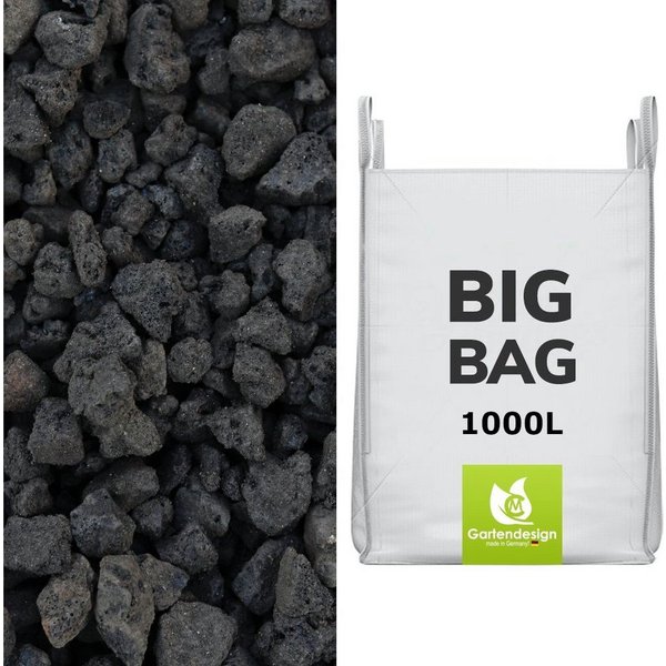 CM-Gartendesign Lavasteine Lavamulch, (16/32mm, schwarz), 1000L
