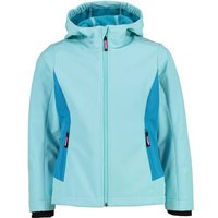 CMP Kinder Funktionsjacke Kapuzen Softshelljacke, Größe 110 in Blau