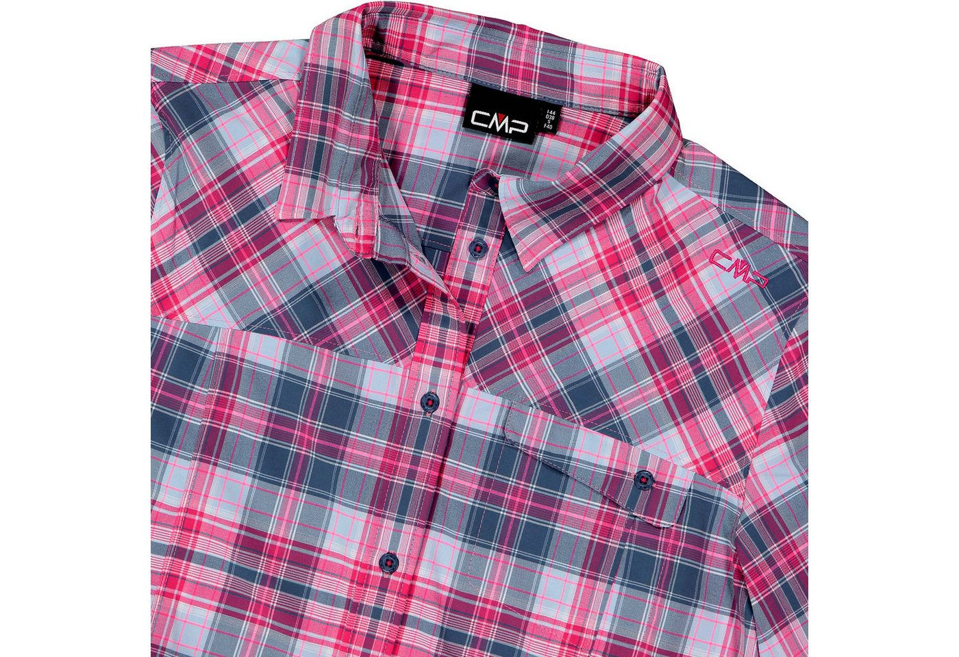 CMP Outdoorbluse Tech Shirt Button-Up mit Markendetails – Bild 4 von 4