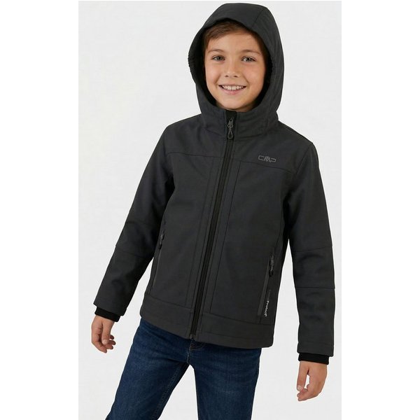 CMP Softshelljacke KID SOFTSHELL JACKET FIX HOOD wasserabweisend, windabweisend, mit Reißverschlusstaschen