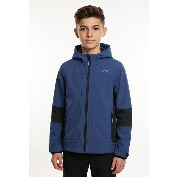 CMP Softshelljacke KID SOFTSHELL JACKET FIX HOOD wasserabweisend, windabweisend, mit Reißverschlusstaschen