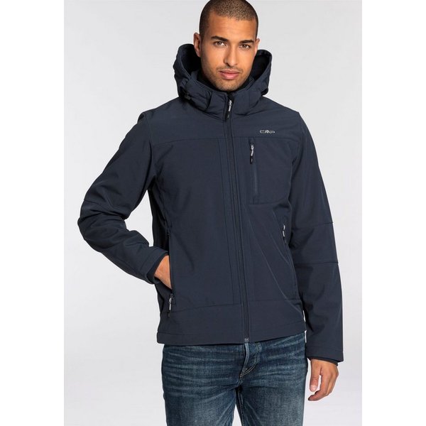 CMP Softshelljacke mit hochschließendem Kragen, 3-lagig, wasserabweisend, winddicht