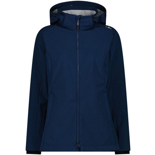 CMP Softshelljacke Woman Jacket DET. Hood Funktionelle Damenjacke mit abnehmbarer Kapuze, wasserdicht und