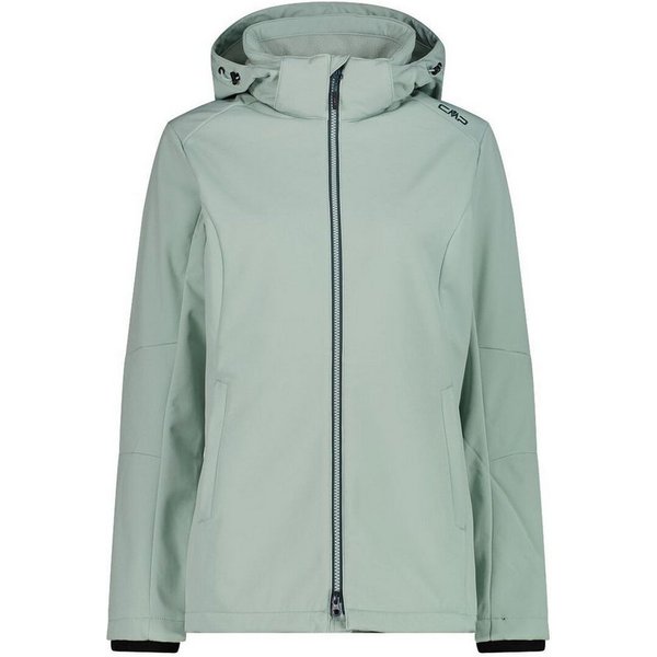 CMP Softshelljacke Woman Jacket DET. Hood Funktionelle Damenjacke mit abnehmbarer Kapuze, wasserdicht und