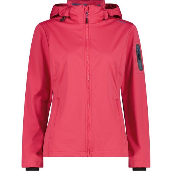 CMP Softshelljacke Woman Jacket Zip Hood Leichte, winddichte und wasserfeste Damenjacke mit abnehmbarer Kapuze
