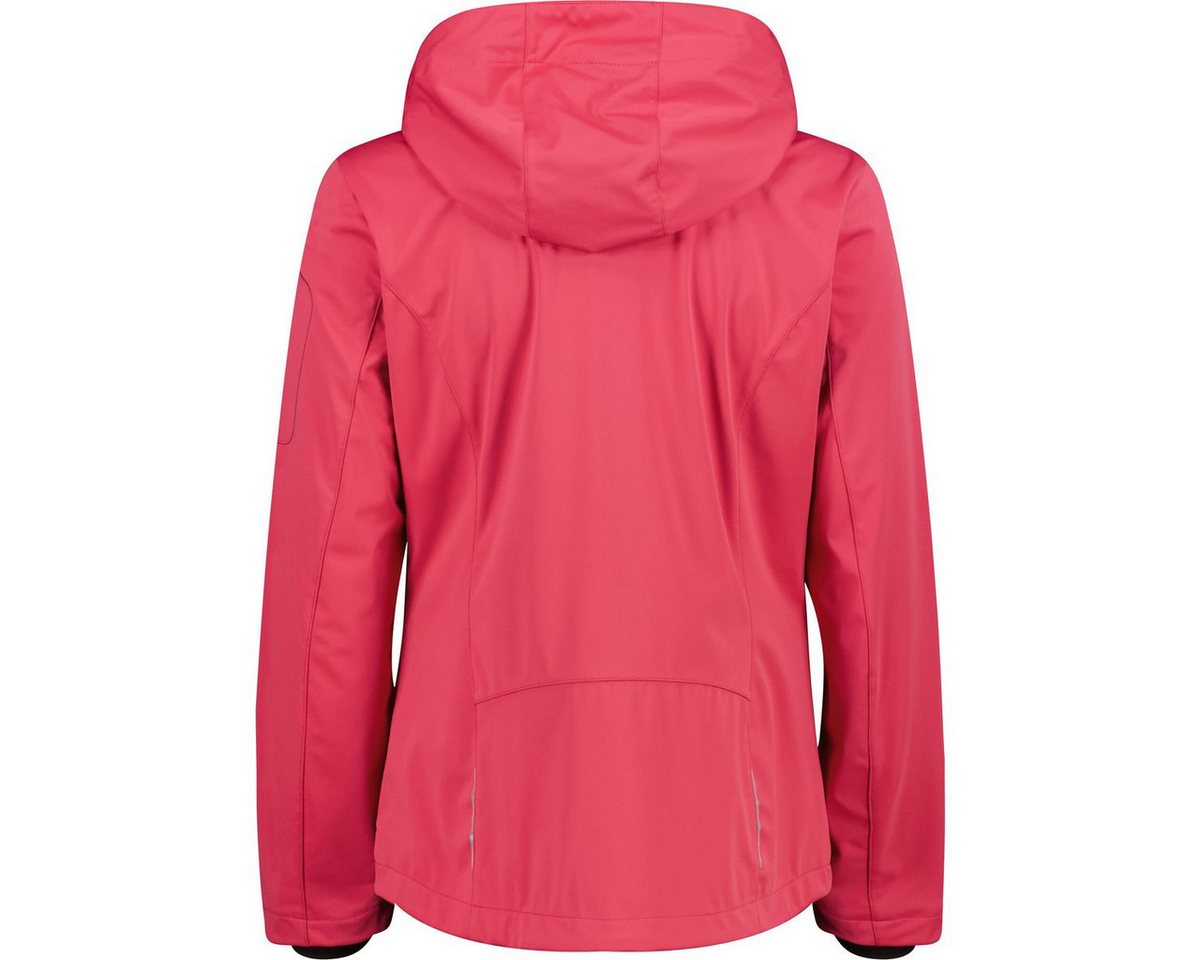 CMP Softshelljacke Woman Jacket Zip Hood Leichte, winddichte und wasserfeste Damenjacke mit abnehmbarer Kapuze – Bild 3 von 3