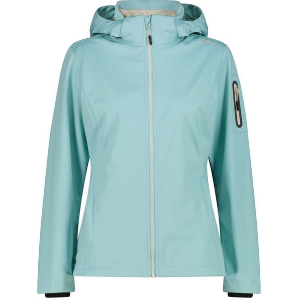CMP Softshelljacke Woman Jacket Zip Hood Leichte, winddichte und wasserfeste Damenjacke mit abnehmbarer Kapuze