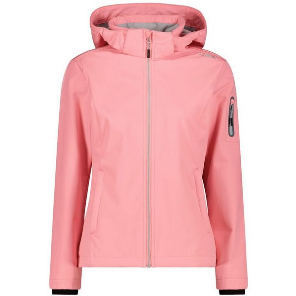 CMP Softshelljacke Woman Jacket Zip Hood Vielseitige Damenjacke mit abnehmbarer Kapuze, wasserdichtem Clima