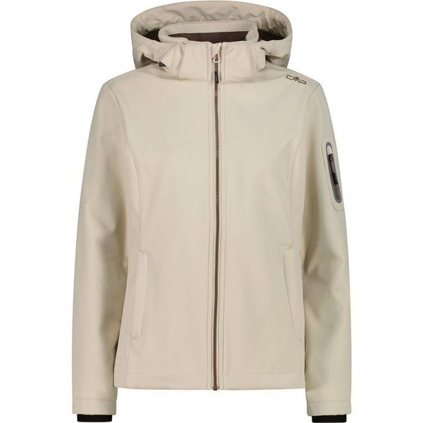 CMP Softshelljacke Woman Jacket Zip Hood Vielseitige Damenjacke mit abnehmbarer Kapuze, wasserdichtem Clima