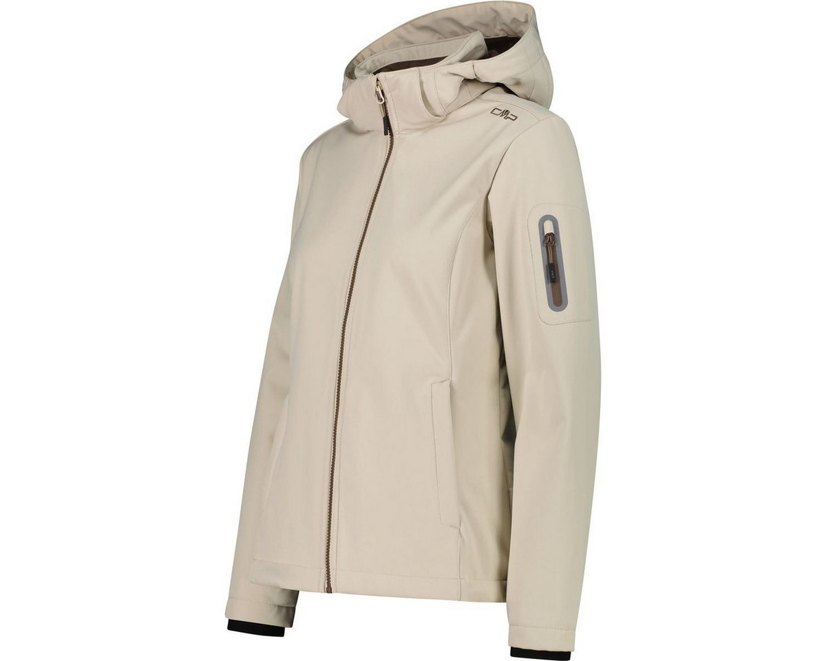 CMP Softshelljacke Woman Jacket Zip Hood Vielseitige Damenjacke mit abnehmbarer Kapuze, wasserdichtem Clima – Bild 2 von 3
