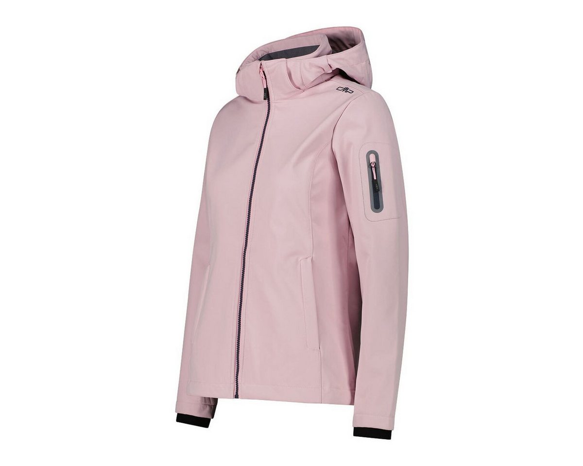 CMP Softshelljacke Woman Jacket Zip Hood Vielseitige Damenjacke mit abnehmbarer Kapuze, wasserdichtem Clima – Bild 3 von 5