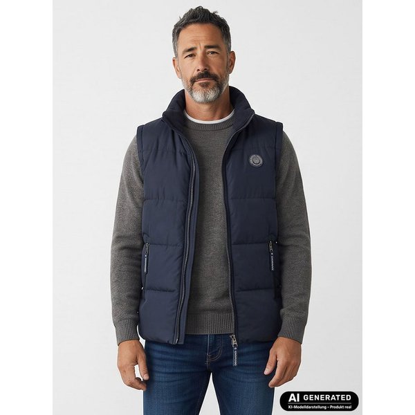 Coastguard Steppweste Herren Steppweste mit Stehkragen - Gesteppte Weste Winterweste Kinnschutz, Krageninnenseite aus Fleece, Reißverschlusstaschen