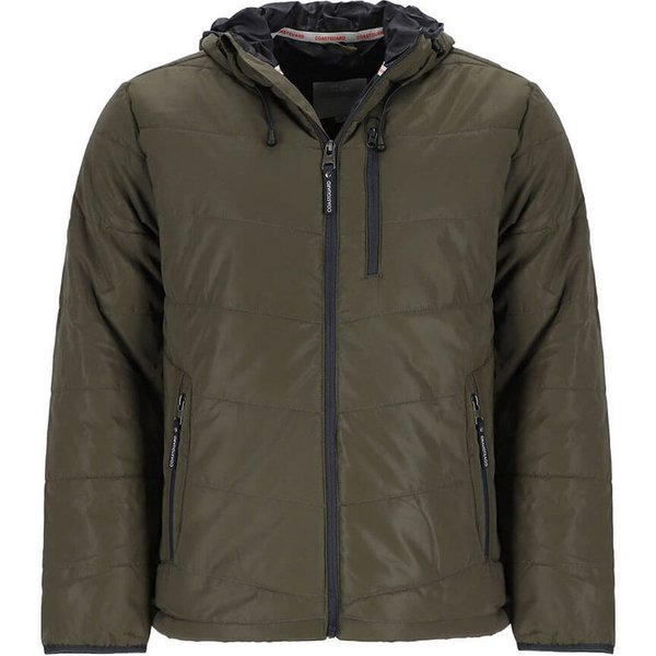 Coastguard Winterjacke Herren Jacke mit angeschnittener Kapuze - Reflektierend und wattiert