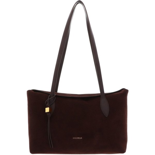 COCCINELLE Schultertasche Handbag Suede Le. / Grained Le., aus echtem Rindsleder