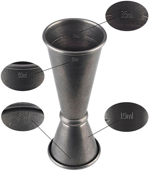 Buddy's Cocktail-Set Buddy´s Bar - Boston, (Set, 4-tlg), 1 Barmaß, 1 Barsieb, 1 Boston Shaker, 1 Stößel – Bild 2 von 5