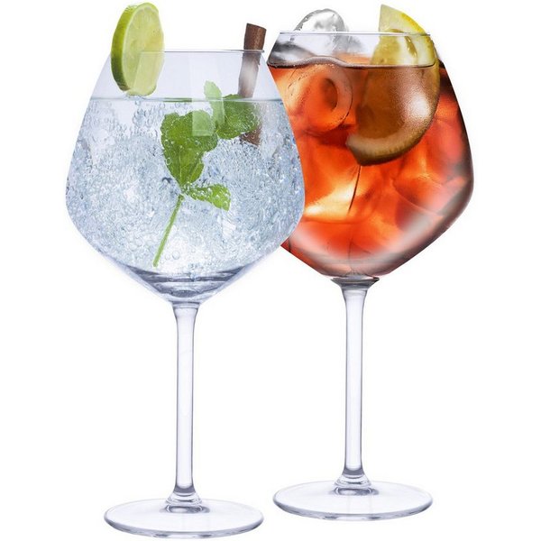 Alpina Cocktailglas alpina Gin Tonic Gläser Set 4 Stück – Große Gin Gläser 730ml, Glas
