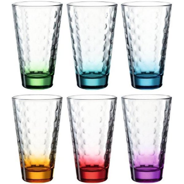 LEONARDO Cocktailglas Leonardo Trinkgläser Optic Bunt Groß (6-teilig)