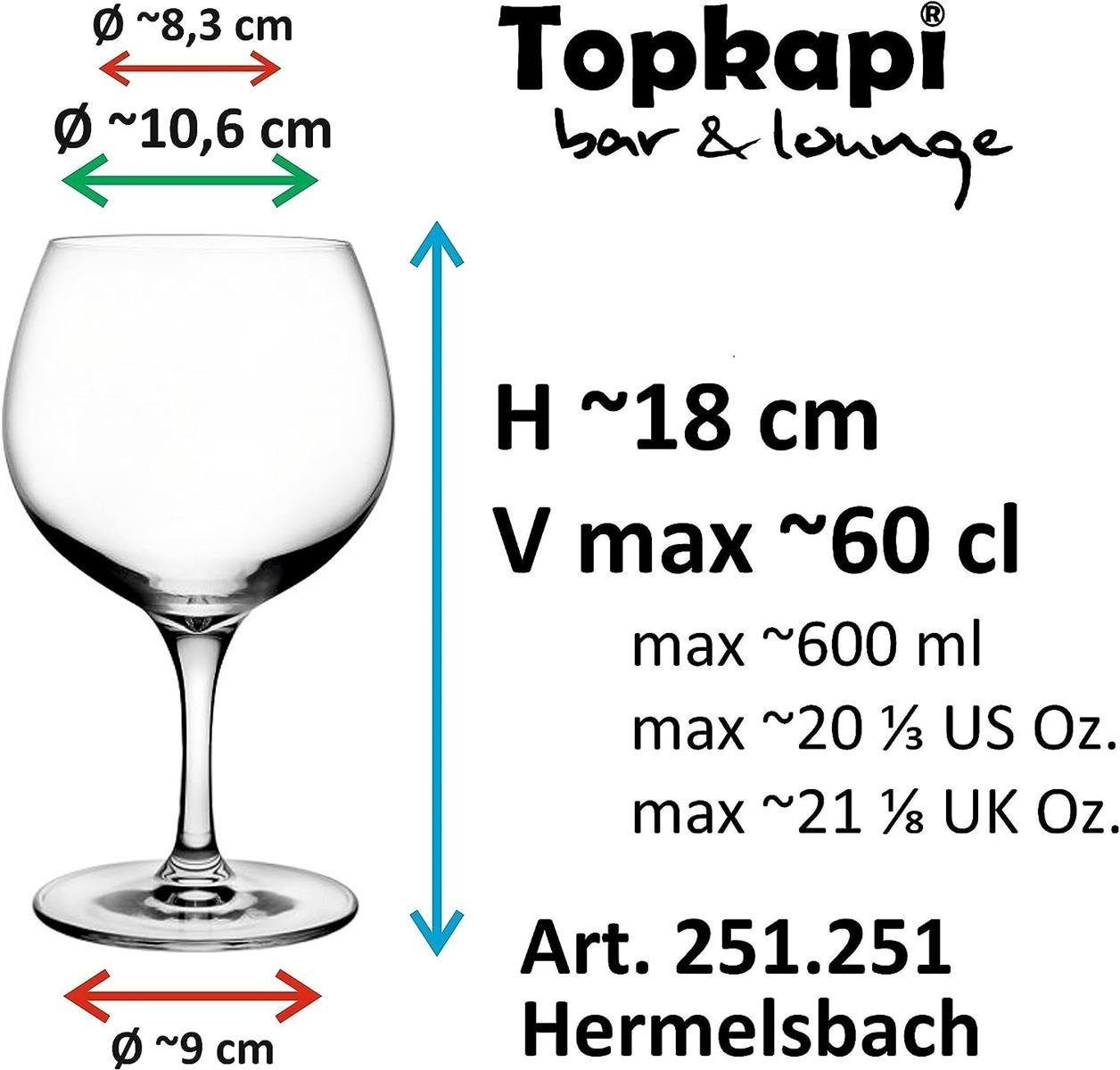 Topkapi elite Cocktailglas Topkapi elite Aperol Spritz Glas Hermelsbach XL 6er Set, Kristallglas – Bild 3 von 3