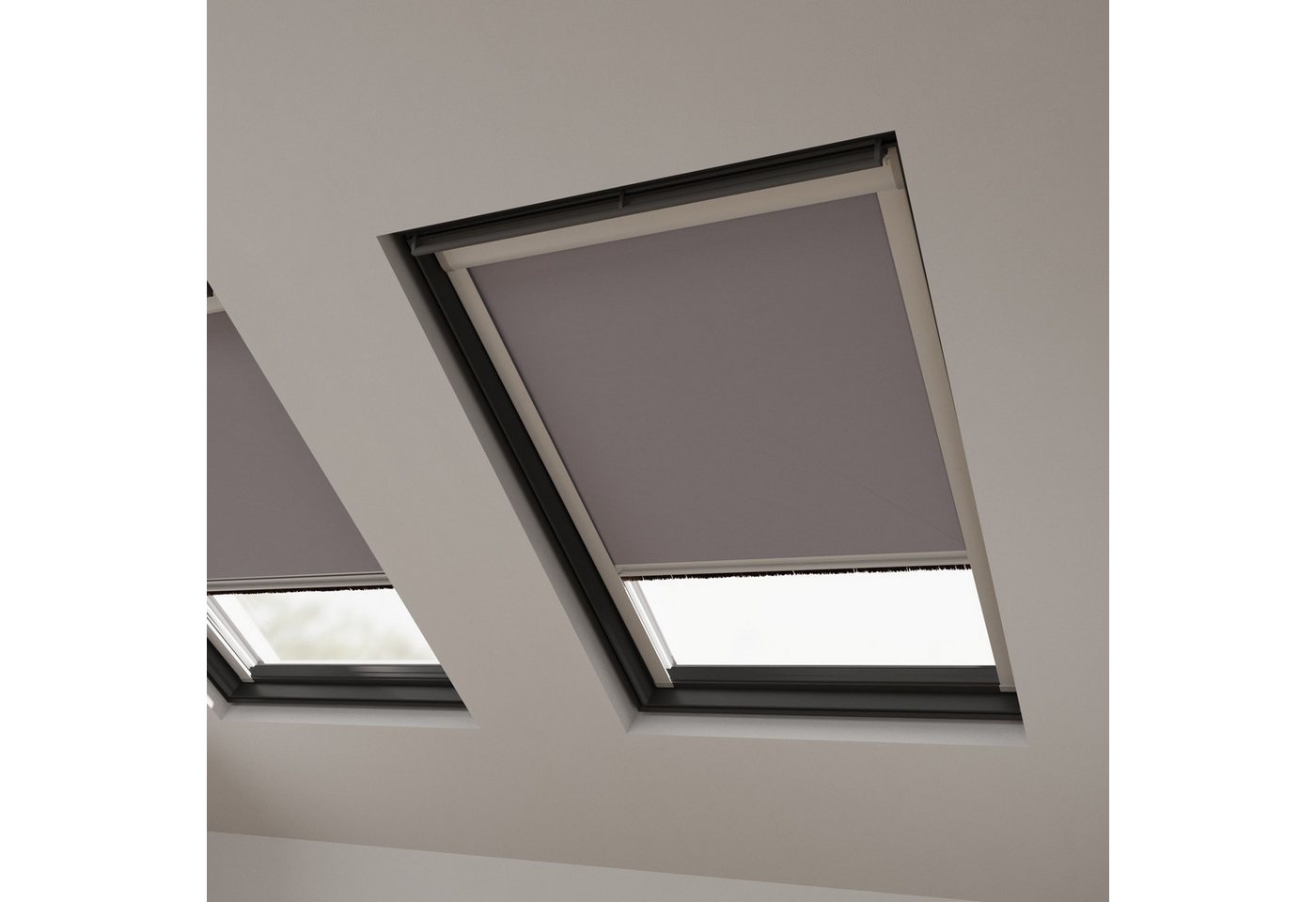 Dachfensterrollo Verdunklungsrollo Grau - Verdunklung - Kompatibel mit VELUX C02, Cocoon Home, verdunkelnd, Thermobeschichtet, Einfache Montage, 100% Verdunkeln – Bild 2 von 5