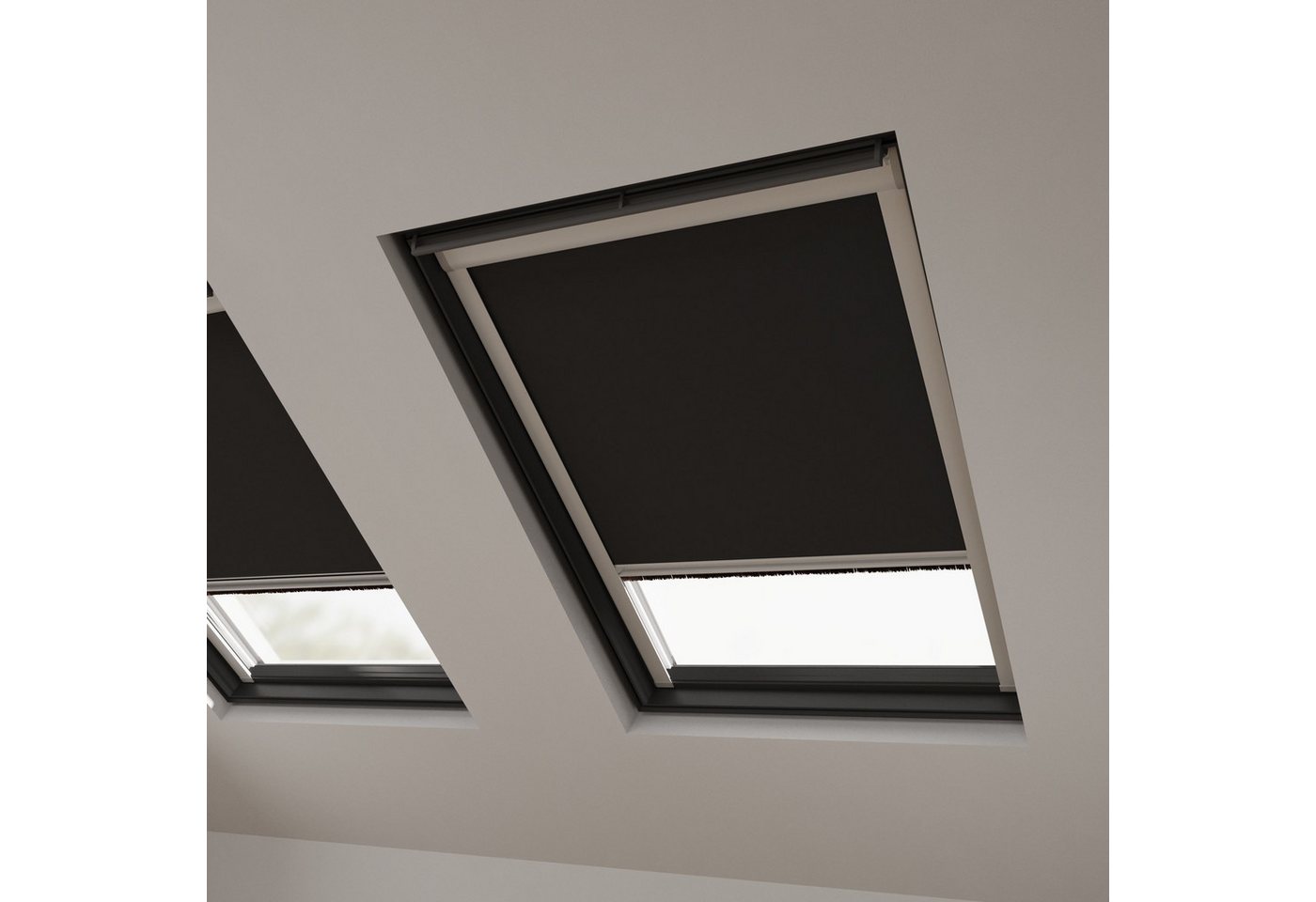 Dachfensterrollo Verdunklungsrollo Schwarz - Verdunklung - Kompatibel mit VELUX MK08, Cocoon Home, verdunkelnd, Thermobeschichtet, Einfache Montage, 100% Verdun – Bild 2 von 5