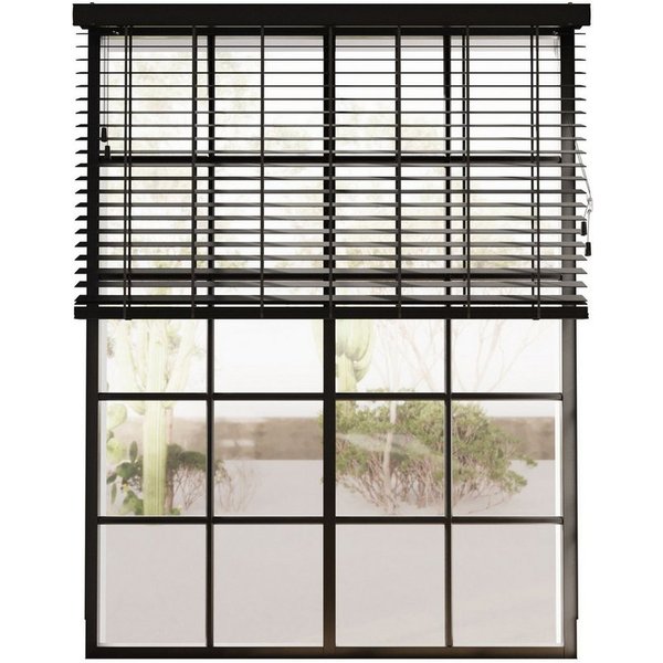 Cocoon Home Jalousie Bambus Jalousie inklusive Montagematerial, Cocoon Bambus Jalousien 50 x 130 cm - 50mm Lamellen - Schwarz