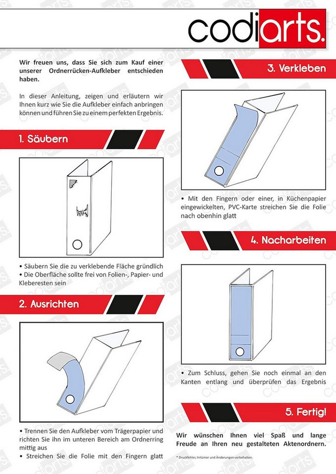 codiarts.® Aktenordner Ordnerrücken Sticker für 9 oder 12 breite Ordner - Motiv: alte Bücher, zum Beschriften – Bild 4 von 4