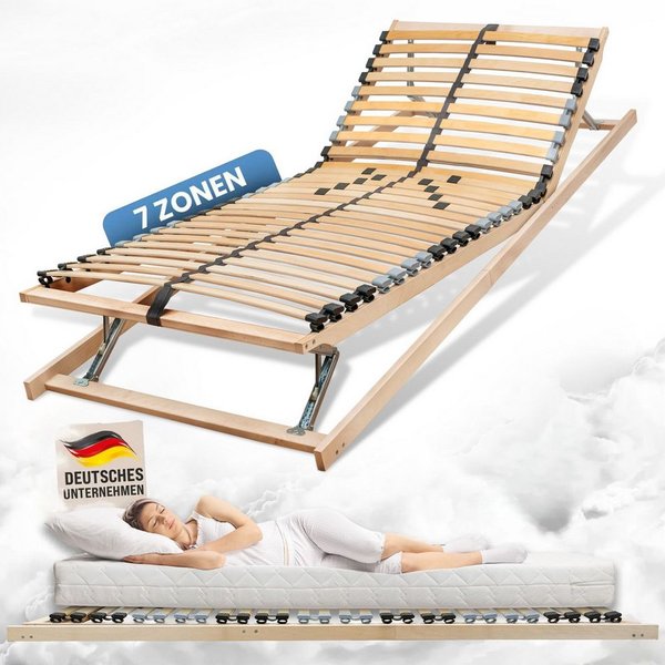 Lattenrost ERGO KF, Coemo, Kopfteil manuell verstellbar, Fußteil manuell verstellbar, ERGO KF 7 Zonen, preisgünstiger Bausatz