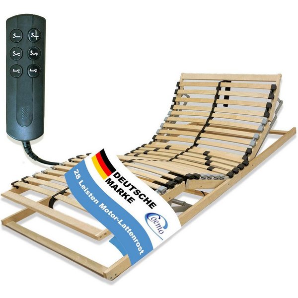 Lattenrost ERGO KF MOTOR, Coemo, Kopfteil motorisch verstellbar, Fußteil motorisch verstellbar, 80 x 200 cm elektrischer Lattenrost stufenlos verstellbar, Not-A