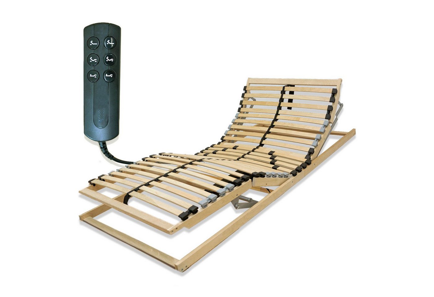 Lattenrost ERGO KF MOTOR, Coemo, Kopfteil motorisch verstellbar, Fußteil motorisch verstellbar, 80 x 200 cm elektrischer Lattenrost stufenlos verstellbar, Not-A – Bild 2 von 5