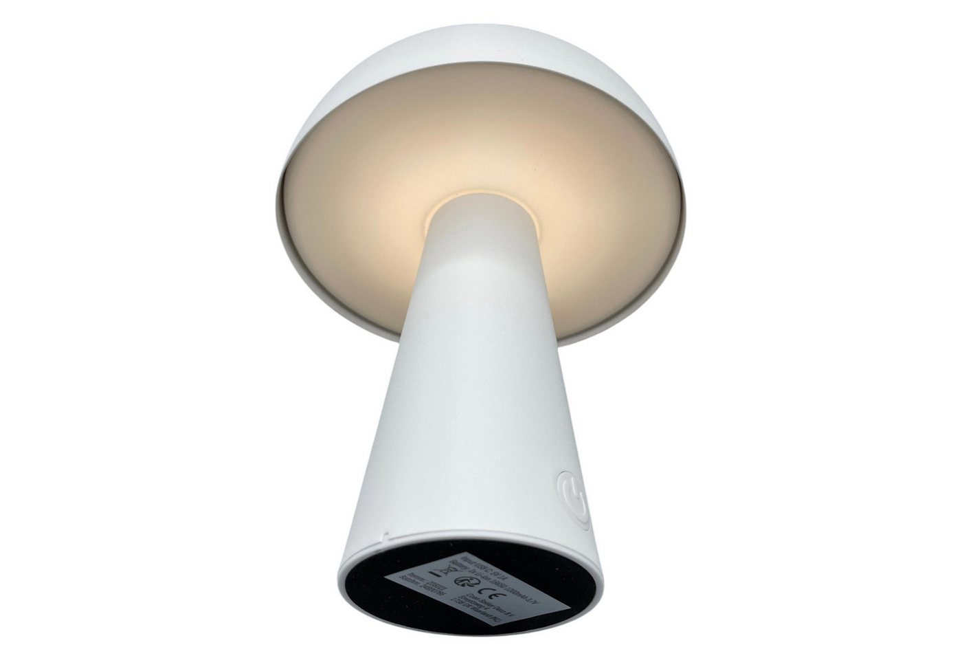 Coen Bakker Deco BV LED Außen-Tischleuchte, Dimmfunktion, LED, warmweiß, kaltweiß, neutralweiß, USB touch dimmbar weiß matt 3 Lichtfarben 15x21cm – Bild 3 von 5