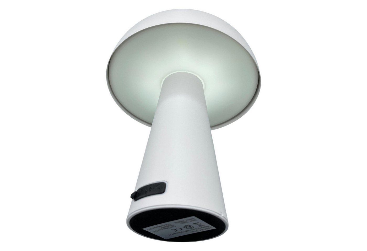 Coen Bakker Deco BV LED Außen-Tischleuchte, Dimmfunktion, LED, warmweiß, kaltweiß, neutralweiß, USB touch dimmbar weiß matt 3 Lichtfarben 15x21cm – Bild 4 von 5