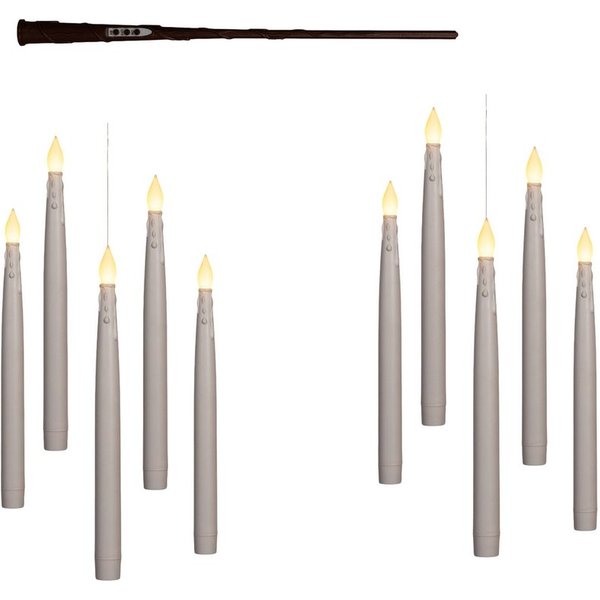 Coen Bakker Deco BV LED-Kerze (Set, 11-tlg), schwebende Kerzen Zauberstab FB Timer 15cm