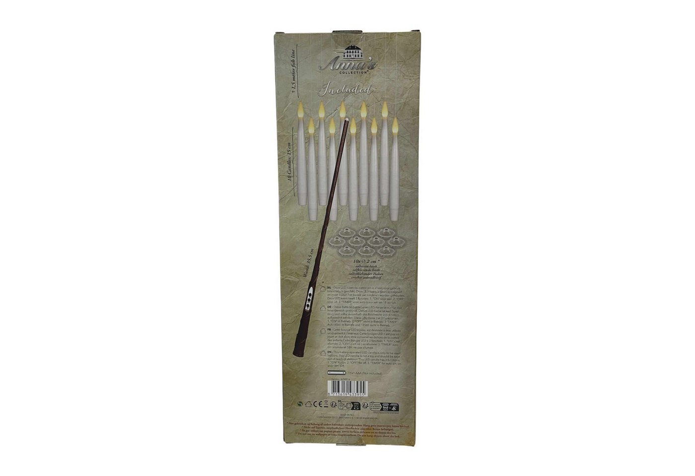 Coen Bakker Deco BV LED-Kerze (Set, 11-tlg), schwebende Kerzen Zauberstab FB Timer 15cm – Bild 3 von 3