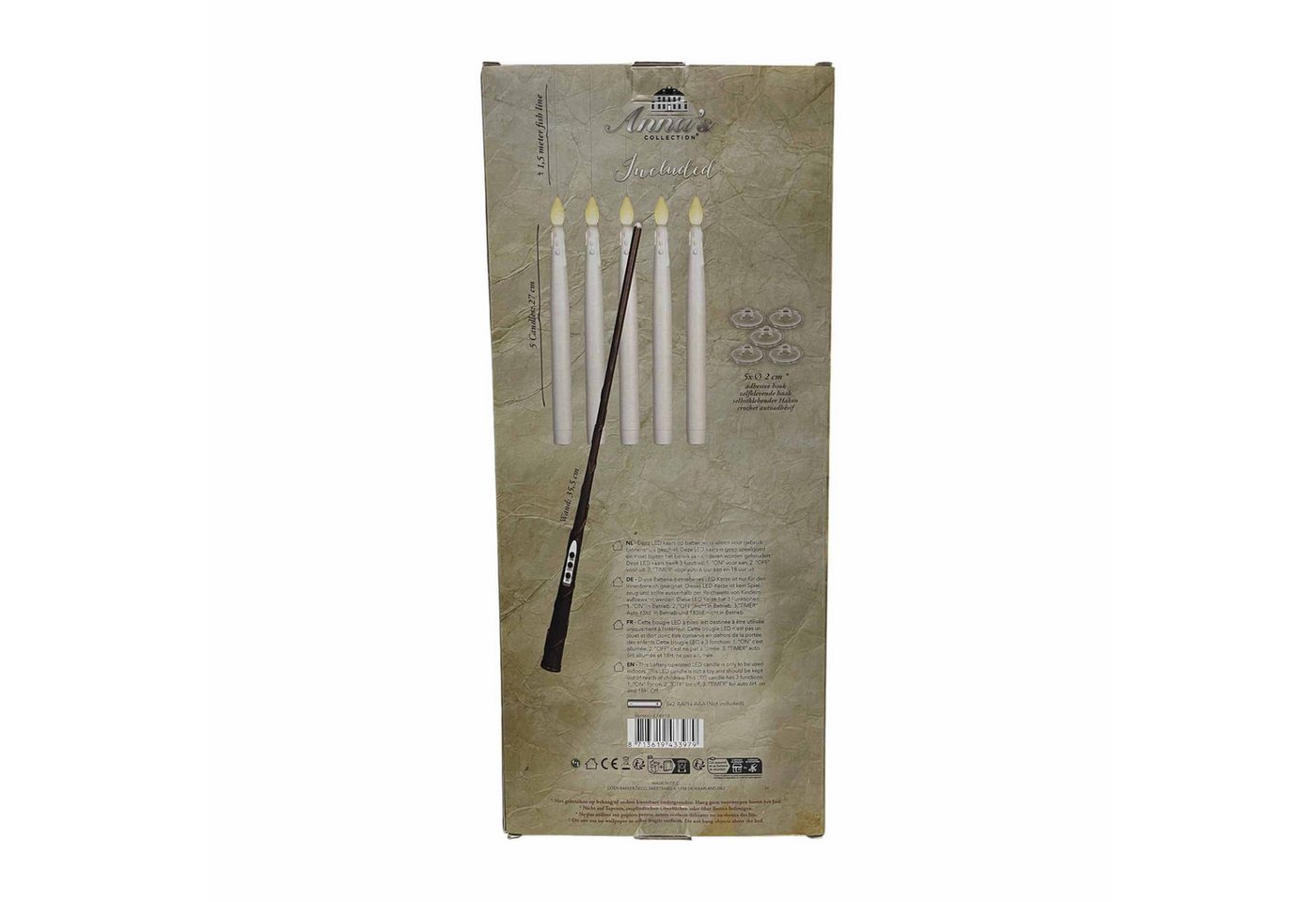 Coen Bakker Deco BV LED-Kerze (Set, 6-tlg), schwebende Kerzen Fernbedienung Timer 27cm – Bild 3 von 3