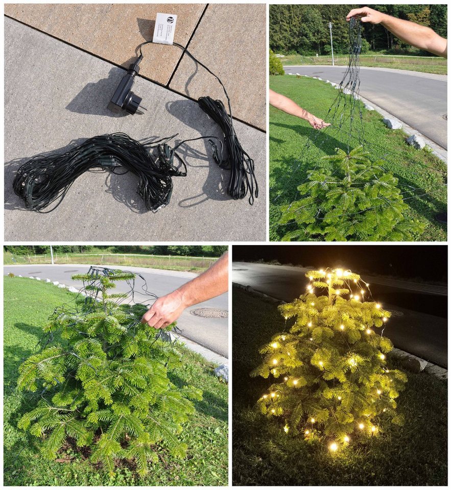 Coen Bakker Deco BV LED-Lichternetz LED Lichternetz Trapez Kegel Warmweiß Netz für Weihnachtsbaum Baum, 80-flammig, 80 LEDs geeignet für Bäume mit einer Höhe vo – Bild 3 von 5