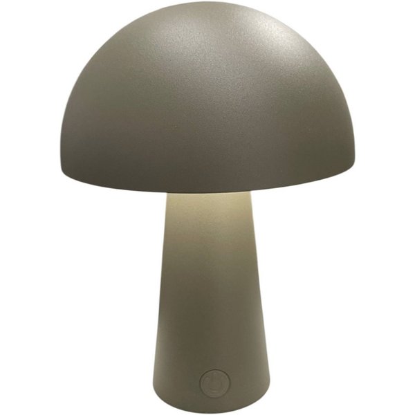 Coen Bakker Deco BV LED Tischleuchte Portable Light, Dimmfunktion, LED, warmweiß, kaltweiß, neutralweiß, außen USB touch Pilz 3 Lichtfarben dimmbar taupe