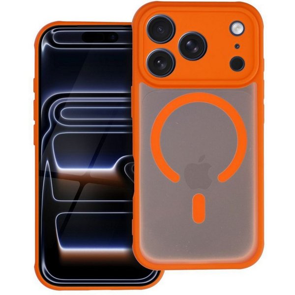 COFI 1453 Handyhülle Full Matte Mag Kompatibel mit iPhone 17 Pro Hermes-orange Magnetisch 6,3 Zoll, Magnetisch, Modern, Funktional und mattes Finish