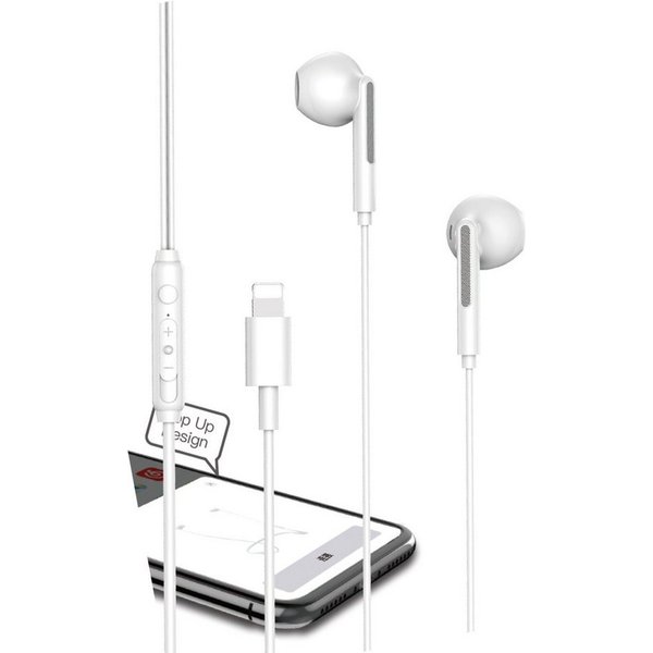 COFI 1453 In-Ear iPhone Kopfhörer Headset Ohrhörer und Mikrofon für iPhone weiß In-Ear-Kopfhörer