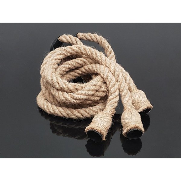 COFI 1453 LED-Hängeleuchte LED Line Jute Pendelleuchtenhalter 1,5 Meter 10cm 3x E27 Fassung