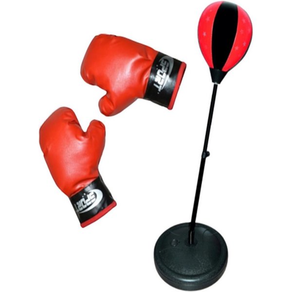 COFI 1453 Standboxsack KidsBox Mini (Einzelset, 1 Box-Set inkl. Handschuhe & Pumpe), Box-Set mit Punchingball & Handschuhen, höhenverstellbar, mit Pumpe