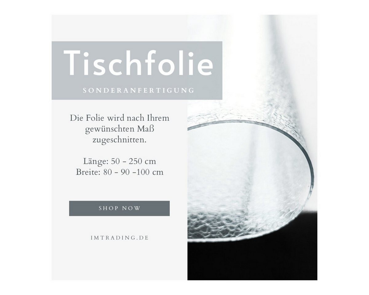 COFI 1453 Tischdecke (1-tlg), PVC Tischschutzfolie, lebensmittelgeeignet, Frostglas-Optik – Bild 3 von 5