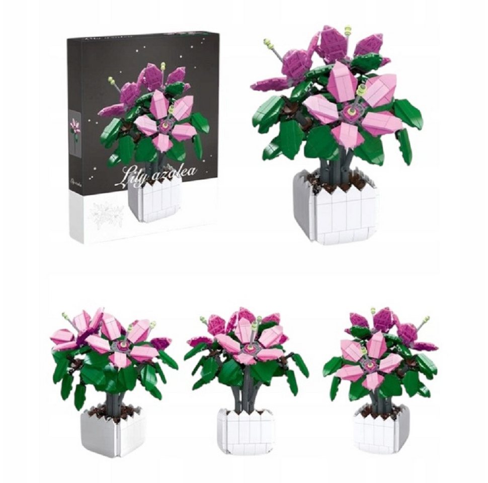 COIL Blumen aus Bausteinen, Lilie Azalee, Bausteinset, Bauklötze, Spielbauklötze, (698 St), Botanische Sammlung, Wohndekor – Bild 2 von 5