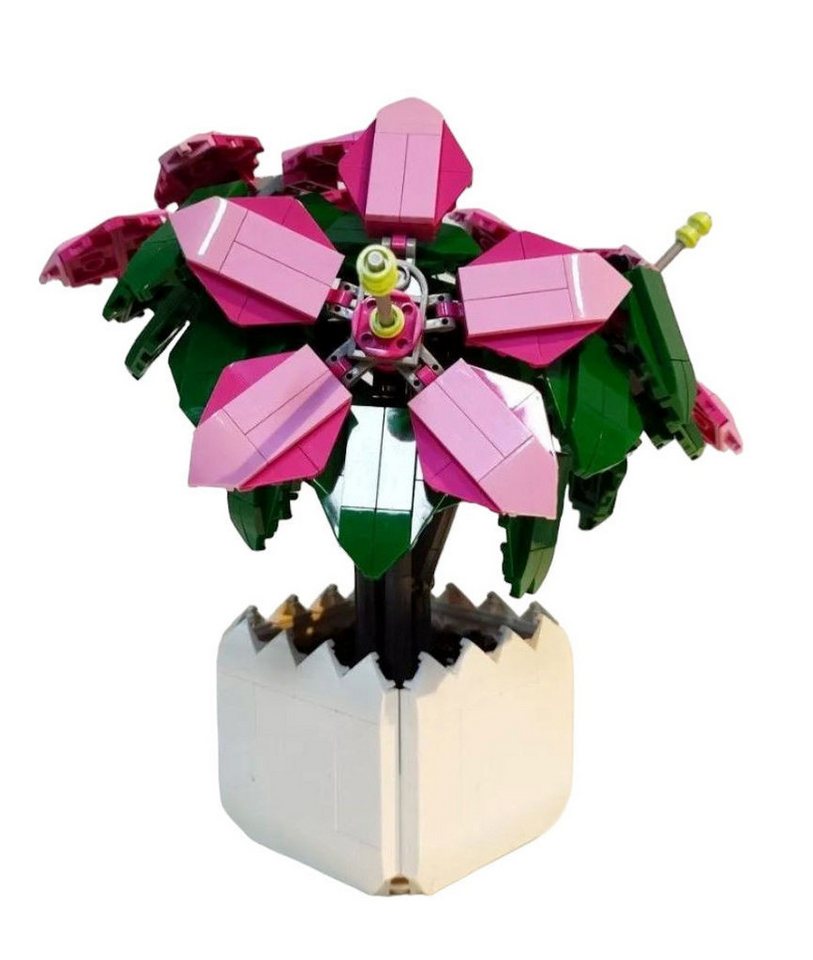 COIL Blumen aus Bausteinen, Lilie Azalee, Bausteinset, Bauklötze, Spielbauklötze, (698 St), Botanische Sammlung, Wohndekor – Bild 3 von 5