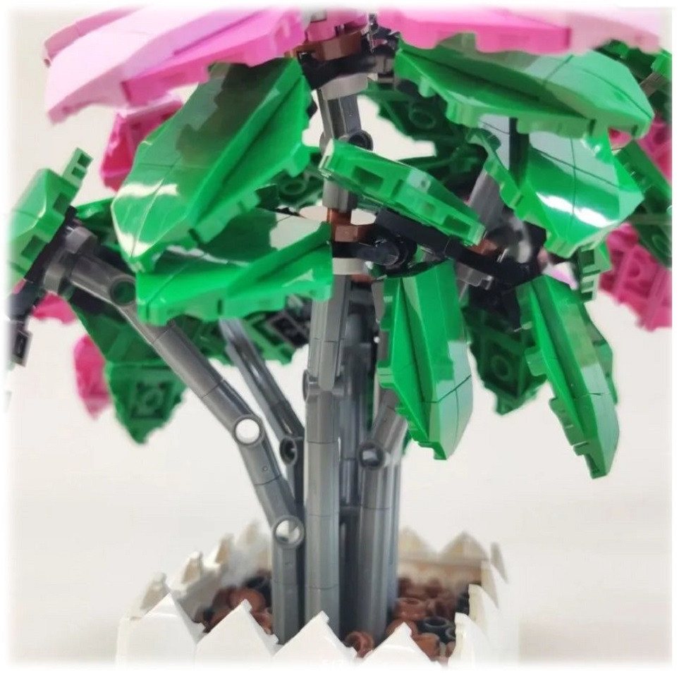 COIL Blumen aus Bausteinen, Lilie Azalee, Bausteinset, Bauklötze, Spielbauklötze, (698 St), Botanische Sammlung, Wohndekor – Bild 5 von 5