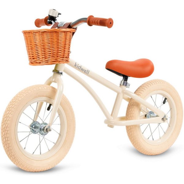 COIL Lauflernrad, Kinderlaufrad, Rutscher, Balance Bike Spielbauklötze, Stahlrahmen, aufblasbare 12-Zoll-Räder, Korb, Glocke