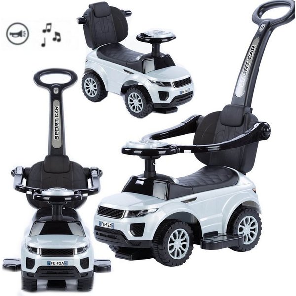 COIL Rutscherauto Babyrutscher, Kinderauto, Schiebeauto, 3in1, mit Druckgriff, interaktives Lenkrad, Musik- und Hupenknöpfe, ab 12 Monaten