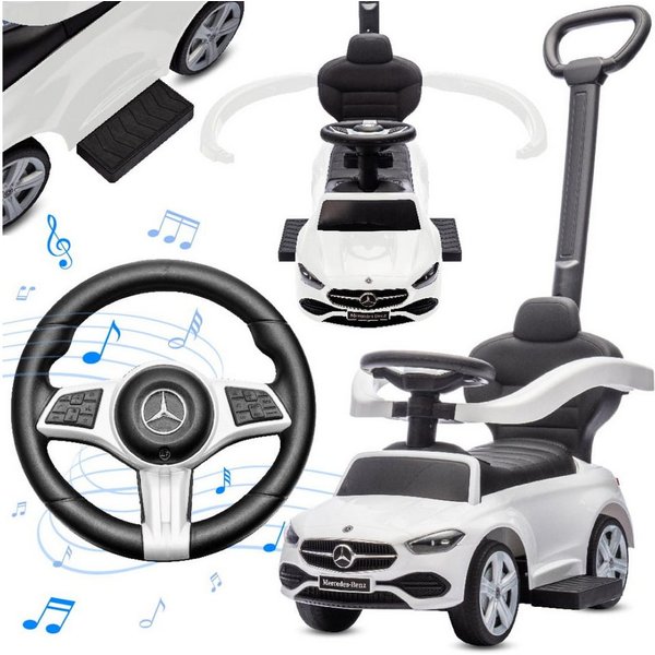 COIL Rutscherauto Rutscher, Schieber für Kinder, Mercedes AMG, ab 12 Monaten, interaktives Lenkrad, Fußstützen, Seitenschienen
